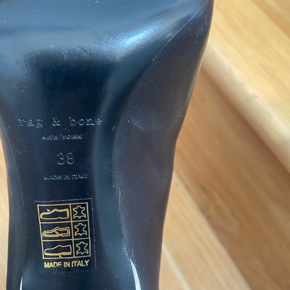 Rag & Bone Women’s Wren Ankle Boot - size 8 (38) black with white heel - Picture 2 of 6